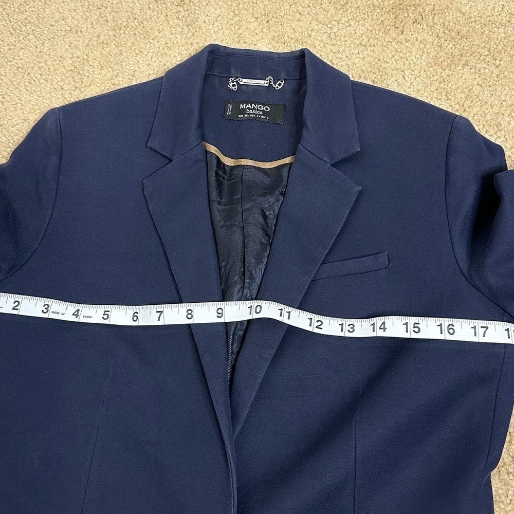 Mango Basic One Button Suit Size 4 - image 5
